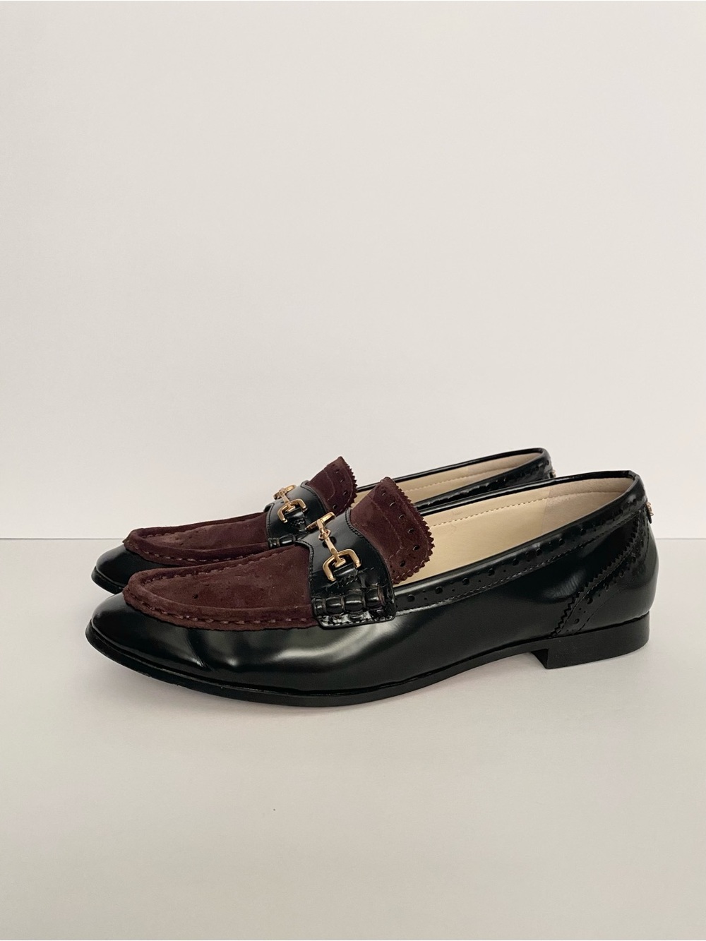 Sam Edelman Liona Bit Loafer Sz 7.5 Black Café Noir Leather - Picture 2 of 11